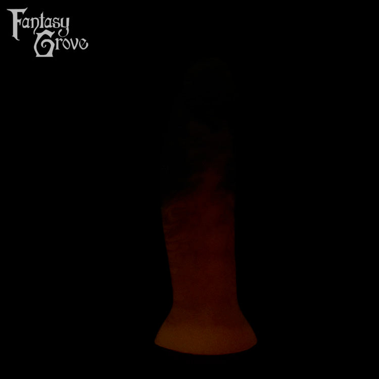 A fantasy sex toy on a black background with the Fantasy Grove logo in the upper left corner 