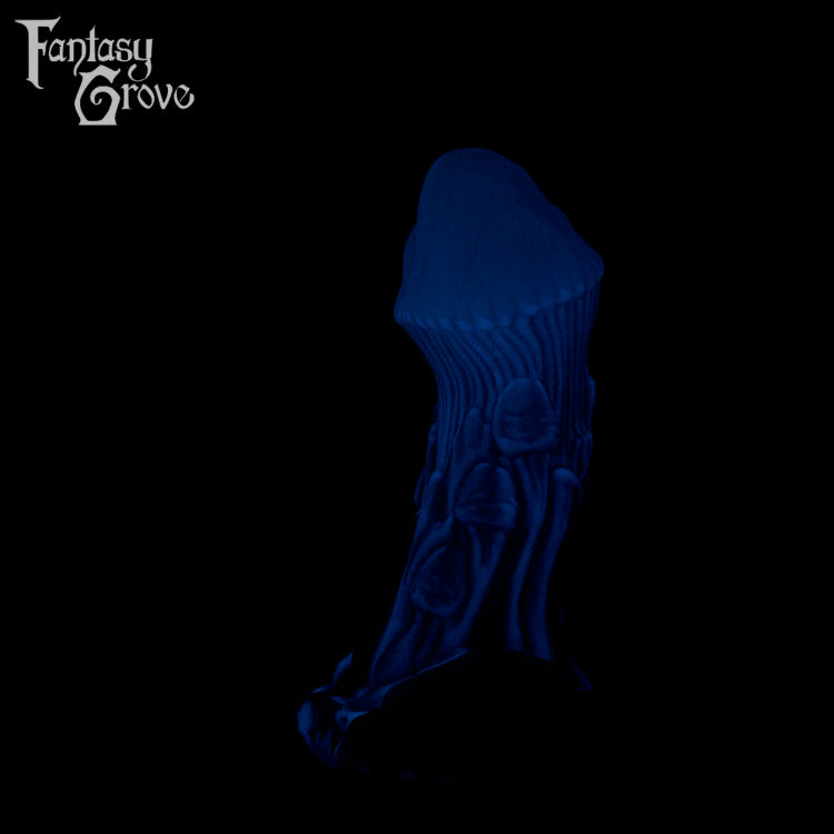 A fantasy sex toy on a black background with the Fantasy Grove logo in the upper left corner