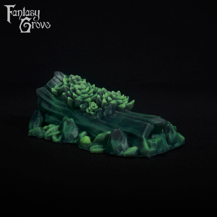A fantasy sex toy on a black background with the Fantasy Grove logo in the upper left corner
