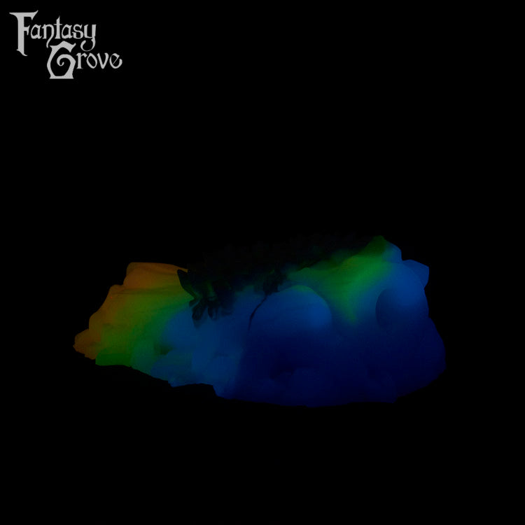 A Fantasy Grove sex toy on a black background with a logo in the upper left corner