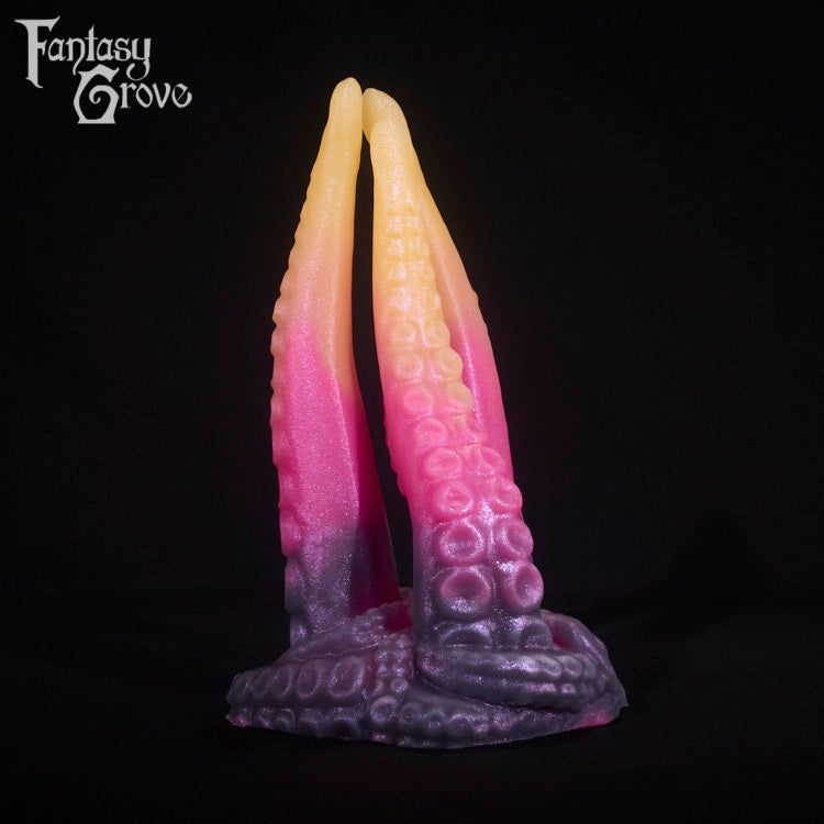 A fantasy sex toy on a black background with the Fantasy Grove logo in the upper left corner