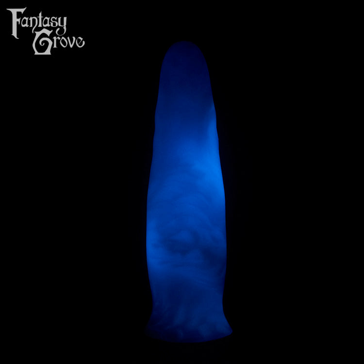 A fantasy sex toy on a black background with the Fantasy Grove logo in the upper left corner