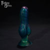 A Fantasy Grove sex toy on a black background with a logo in the upper left corner