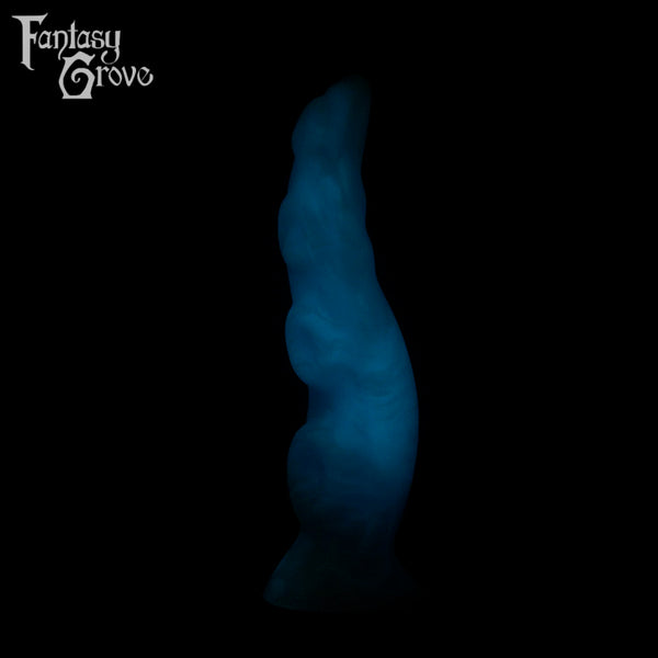 A fantasy sex toy on a black background with the Fantasy Grove logo in the upper left corner