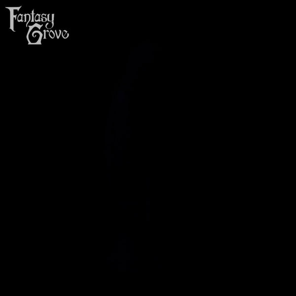A fantasy sex toy on a black background with the Fantasy Grove logo in the upper left corner 