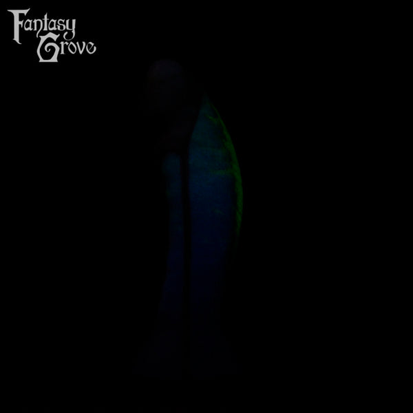 A fantasy sex toy on a black background with the Fantasy Grove logo in the upper left corner 