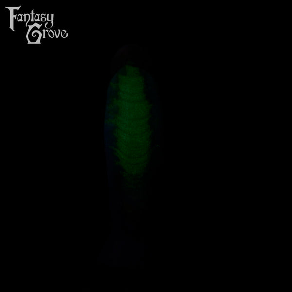 A fantasy sex toy on a black background with the Fantasy Grove logo in the upper left corner 