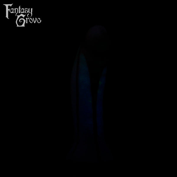 A fantasy sex toy on a black background with the Fantasy Grove logo in the upper left corner 