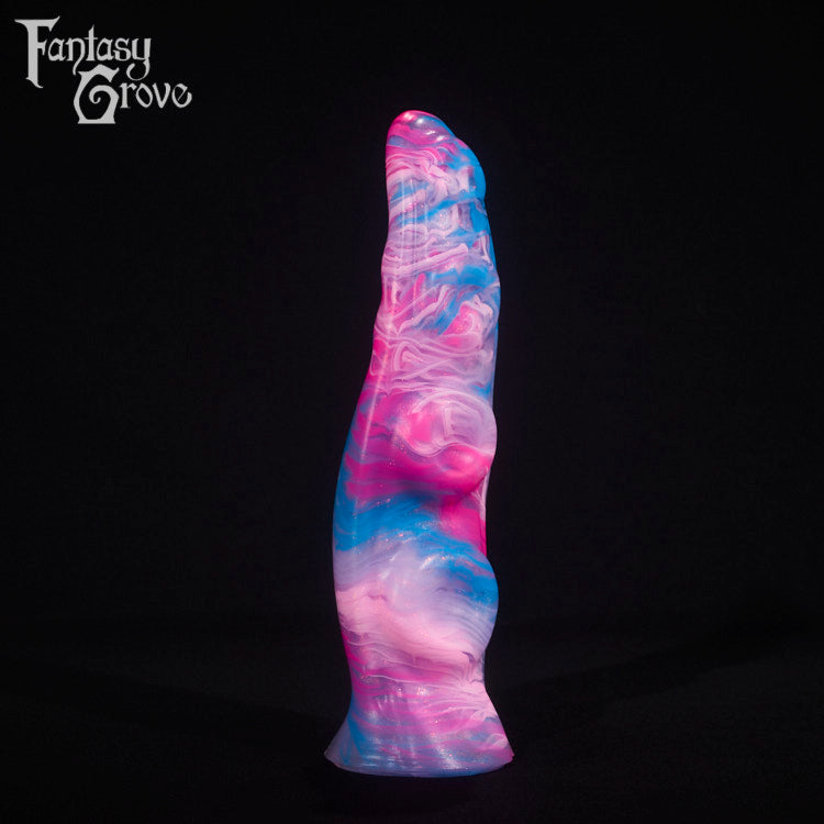 A fantasy sex toy on a black background with the Fantasy Grove logo in the upper left corner
