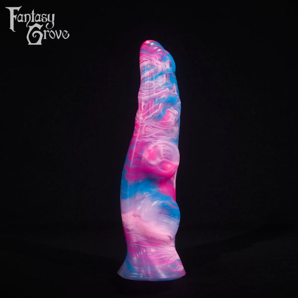 A fantasy sex toy on a black background with the Fantasy Grove logo in the upper left corner