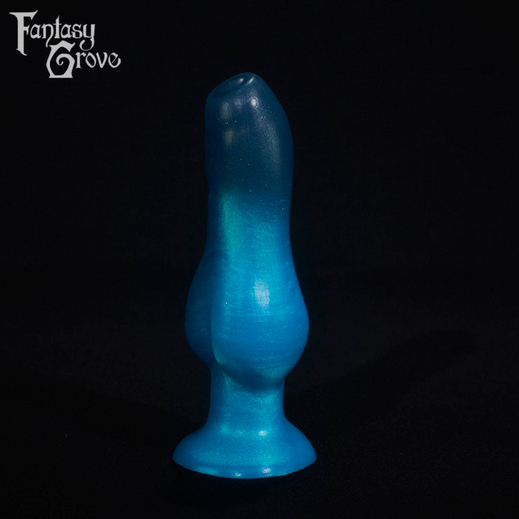 A fantasy sex toy on a black background with the Fantasy Grove logo in the upper left corner
