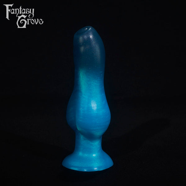 A fantasy sex toy on a black background with the Fantasy Grove logo in the upper left corner