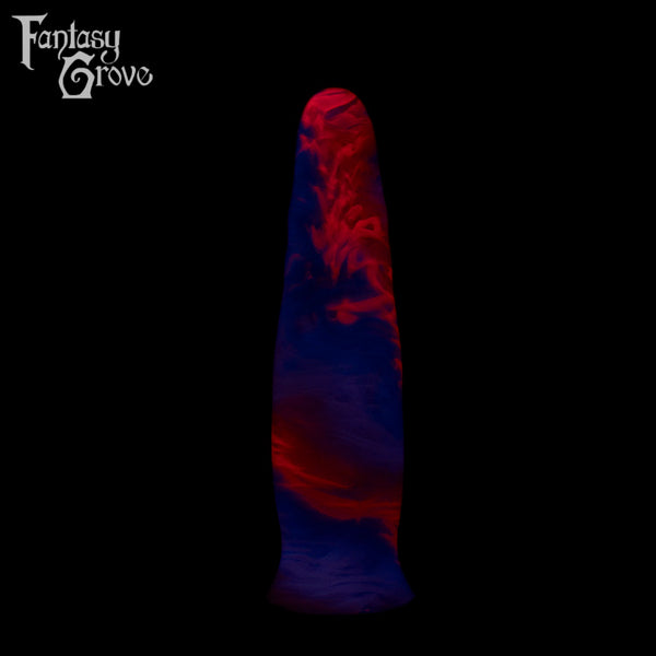 A fantasy sex toy on a black background with the Fantasy Grove logo in the upper left corner