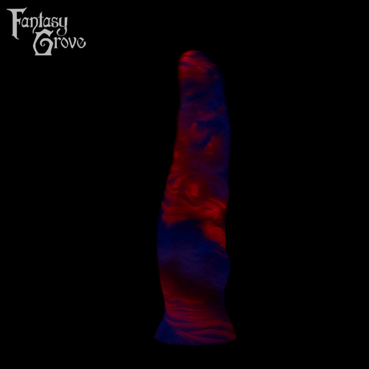 A fantasy sex toy on a black background with the Fantasy Grove logo in the upper left corner