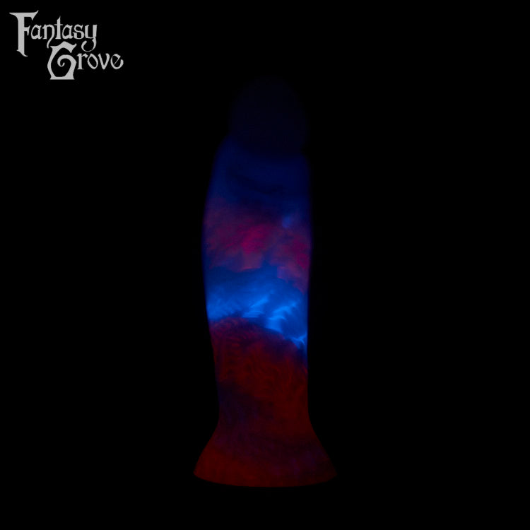 A fantasy sex toy on a black background with the Fantasy Grove logo in the upper left corner 