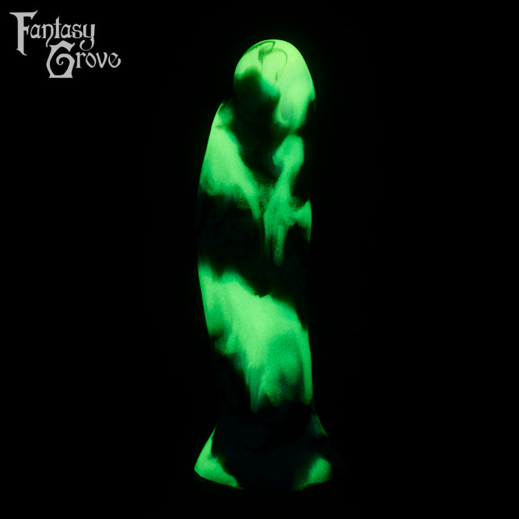 A fantasy sex toy on a black background with the Fantasy Grove logo in the upper left corner