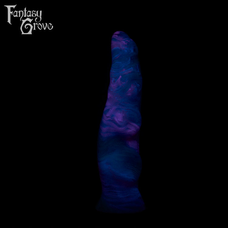 A fantasy sex toy on a black background with the Fantasy Grove logo in the upper left corner