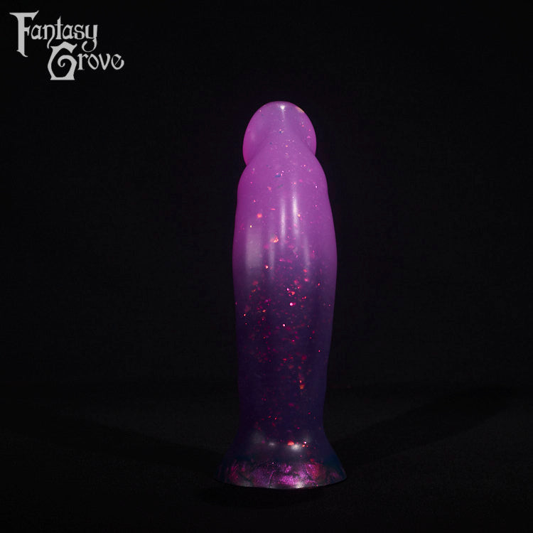 A fantasy sex toy on a black background with the Fantasy Grove logo in the upper left corner