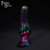 A Fantasy Grove sex toy on a black background with a logo in the upper left corner