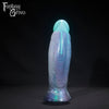 A fantasy sex toy on a black background with the Fantasy Grove logo in the upper left corner 