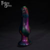 A Fantasy Grove sex toy on a black background with a logo in the upper left corner
