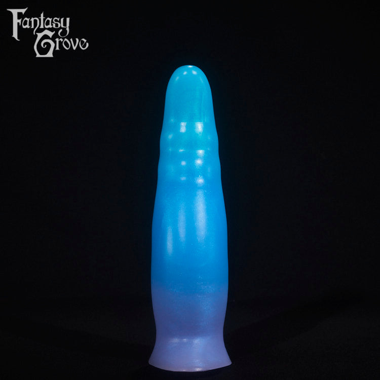A fantasy sex toy on a black background with the Fantasy Grove logo in the upper left corner