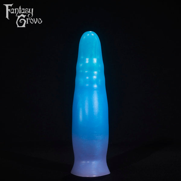 A fantasy sex toy on a black background with the Fantasy Grove logo in the upper left corner