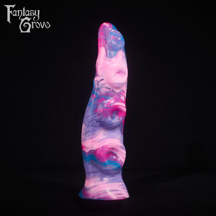 A fantasy sex toy on a black background with the Fantasy Grove logo in the upper left corner