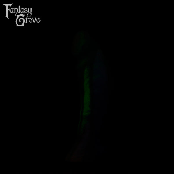 A fantasy sex toy on a black background with the Fantasy Grove logo in the upper left corner 