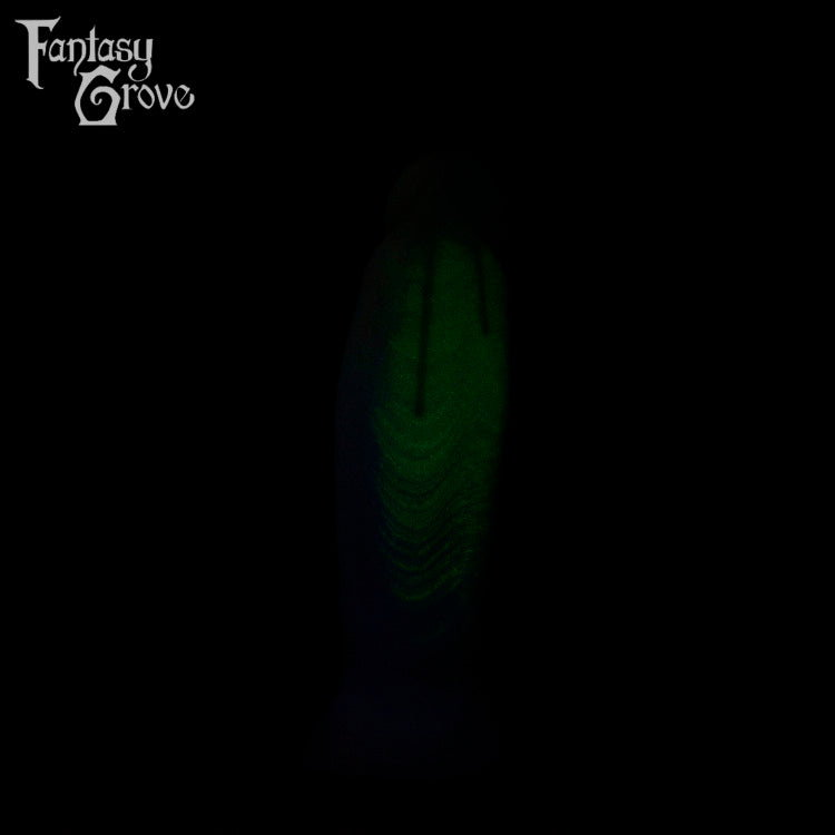 A fantasy sex toy on a black background with the Fantasy Grove logo in the upper left corner 