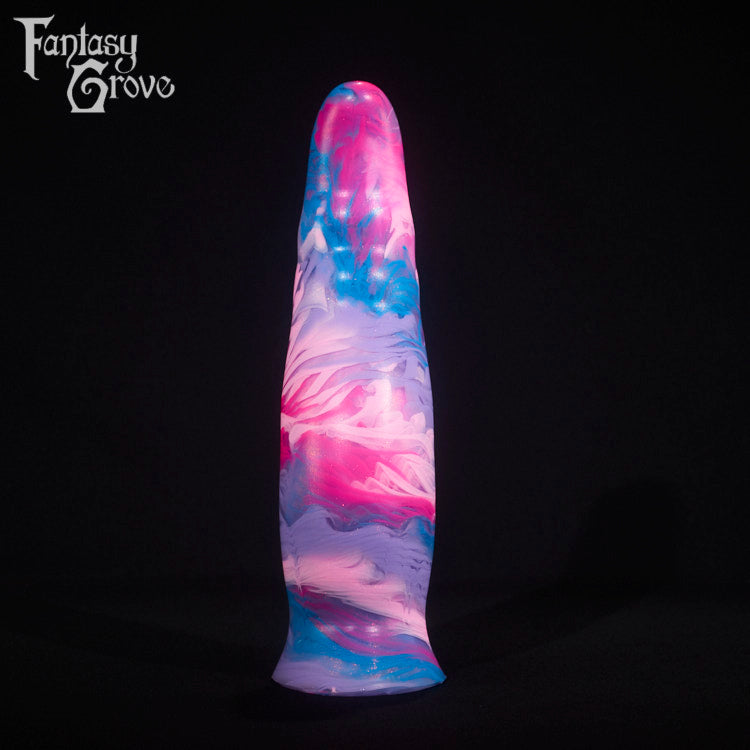 A fantasy sex toy on a black background with the Fantasy Grove logo in the upper left corner