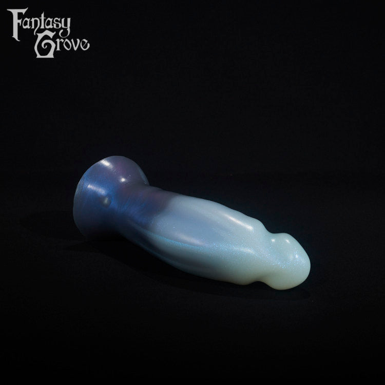 A fantasy sex toy on a black background with the Fantasy Grove logo in the upper left corner