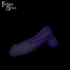 A Fantasy Grove sex toy on a black background with a logo in the upper left corner
