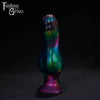 A Fantasy Grove sex toy on a black background with a logo in the upper left corner