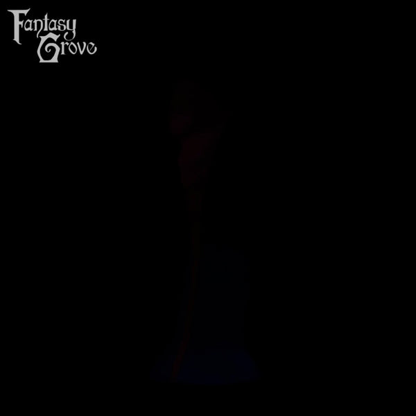 A fantasy sex toy on a black background with the Fantasy Grove logo in the upper left corner 