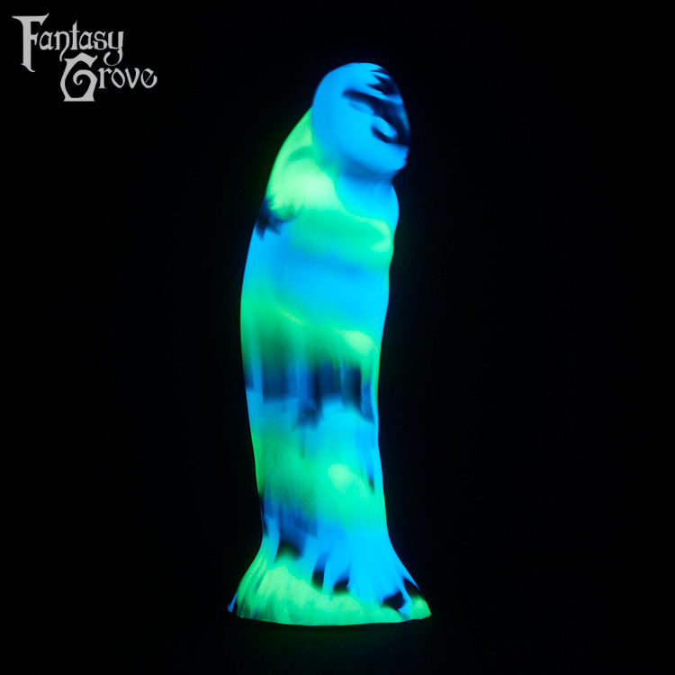 A fantasy sex toy on a black background with the Fantasy Grove logo in the upper left corner