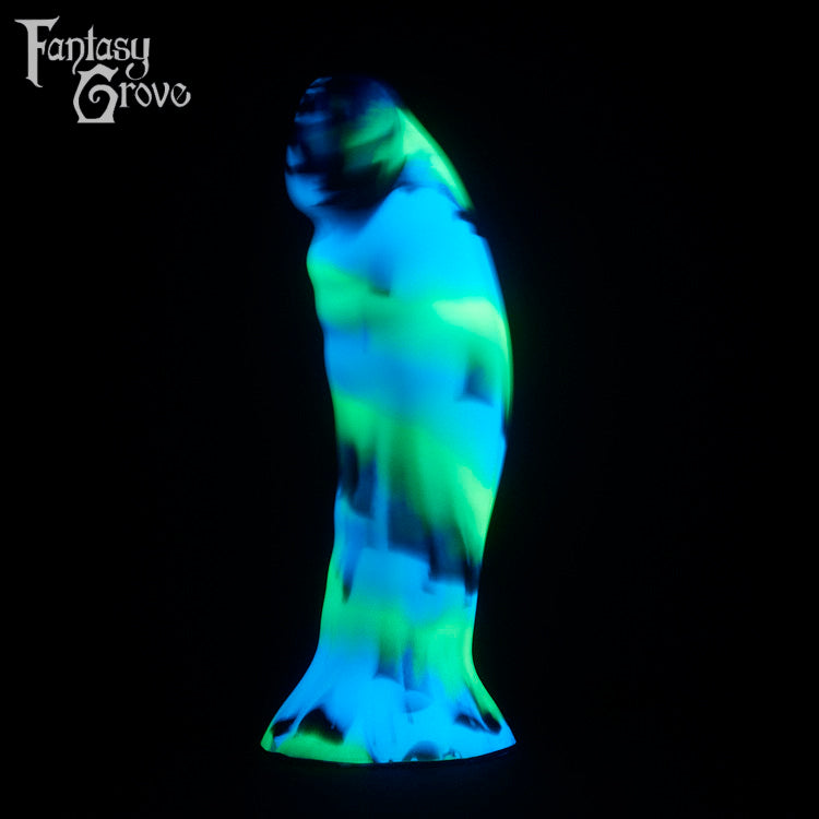 A fantasy sex toy on a black background with the Fantasy Grove logo in the upper left corner