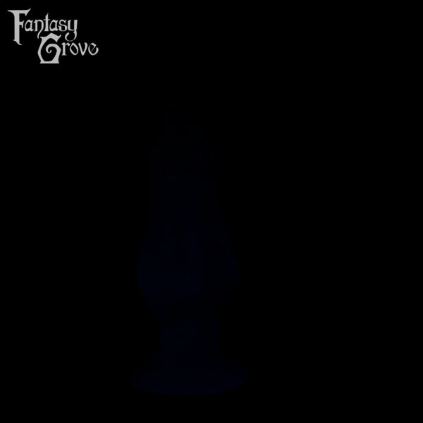 A fantasy sex toy on a black background with the Fantasy Grove logo in the upper left corner 