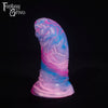 A fantasy sex toy on a black background with the Fantasy Grove logo in the upper left corner