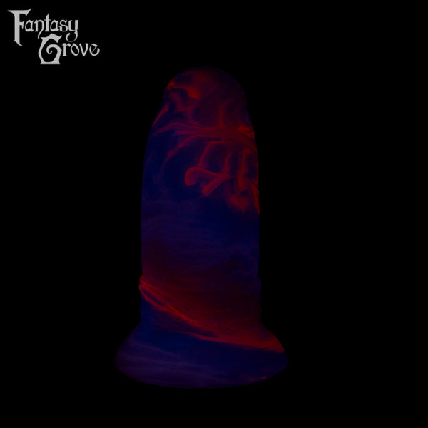 A fantasy sex toy on a black background with the Fantasy Grove logo in the upper left corner