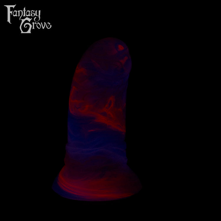 A fantasy sex toy on a black background with the Fantasy Grove logo in the upper left corner