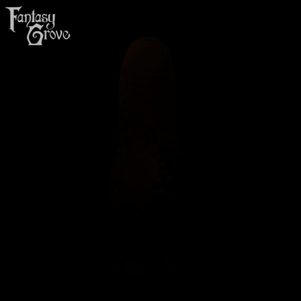 A fantasy sex toy on a black background with the Fantasy Grove logo in the upper left corner 