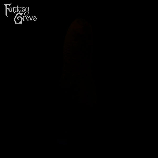 A fantasy sex toy on a black background with the Fantasy Grove logo in the upper left corner 