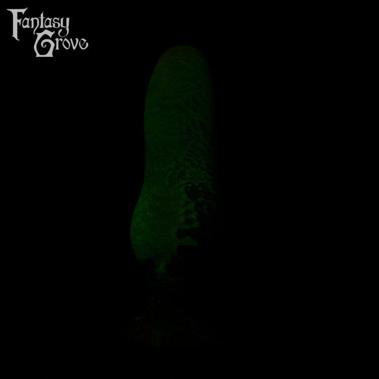 A fantasy sex toy on a black background with the Fantasy Grove logo in the upper left corner 