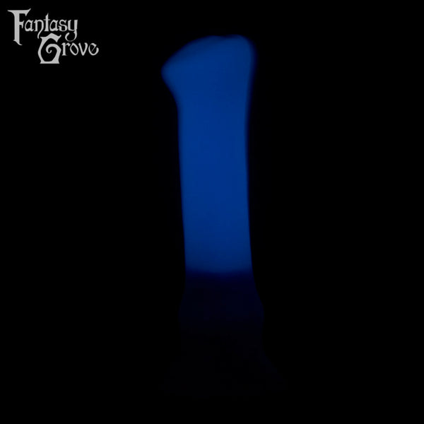 A Fantasy Grove sex toy on a black background with a logo in the upper left corner