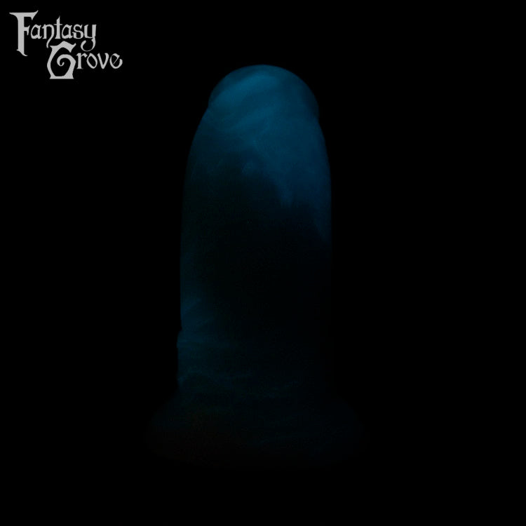 A fantasy sex toy on a black background with the Fantasy Grove logo in the upper left corner