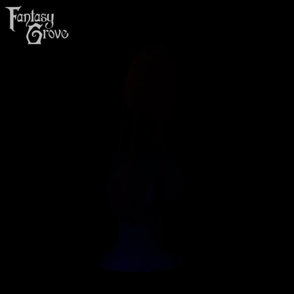 A fantasy sex toy on a black background with the Fantasy Grove logo in the upper left corner 