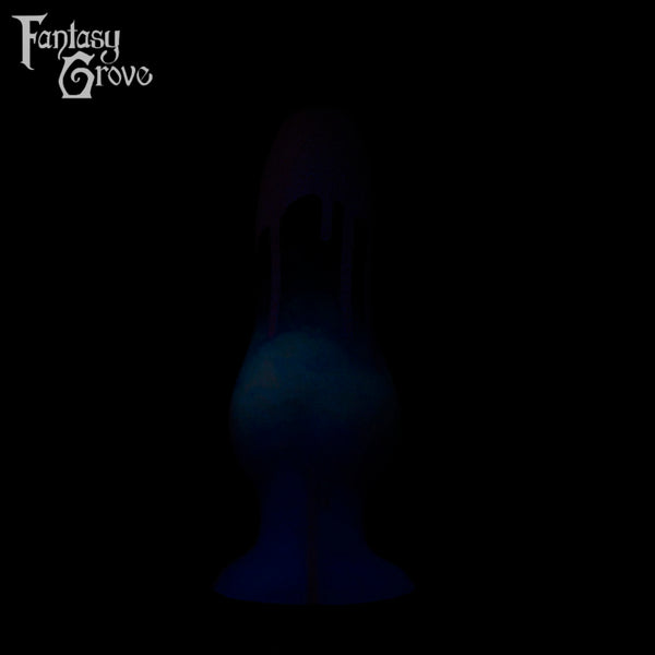 A fantasy sex toy on a black background with the Fantasy Grove logo in the upper left corner 