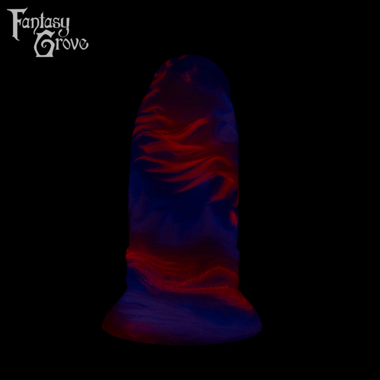 A fantasy sex toy on a black background with the Fantasy Grove logo in the upper left corner