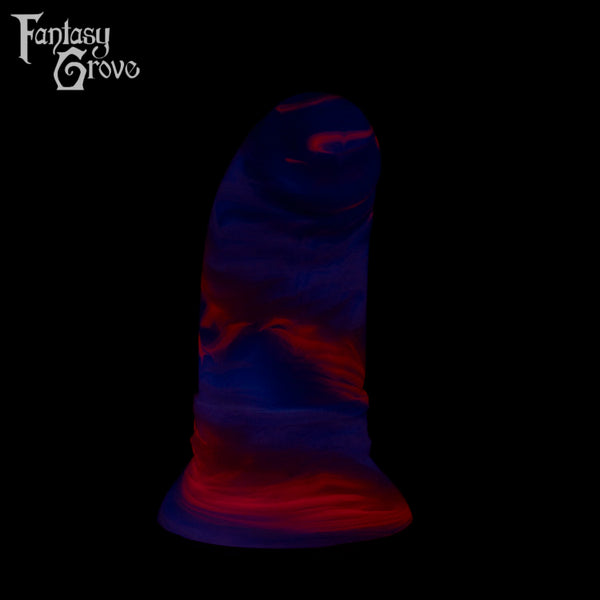 A fantasy sex toy on a black background with the Fantasy Grove logo in the upper left corner